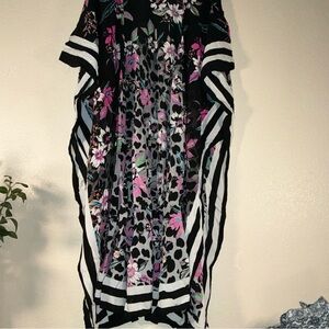 Steve Madden Floral and Leopard Asymmetrical Dress